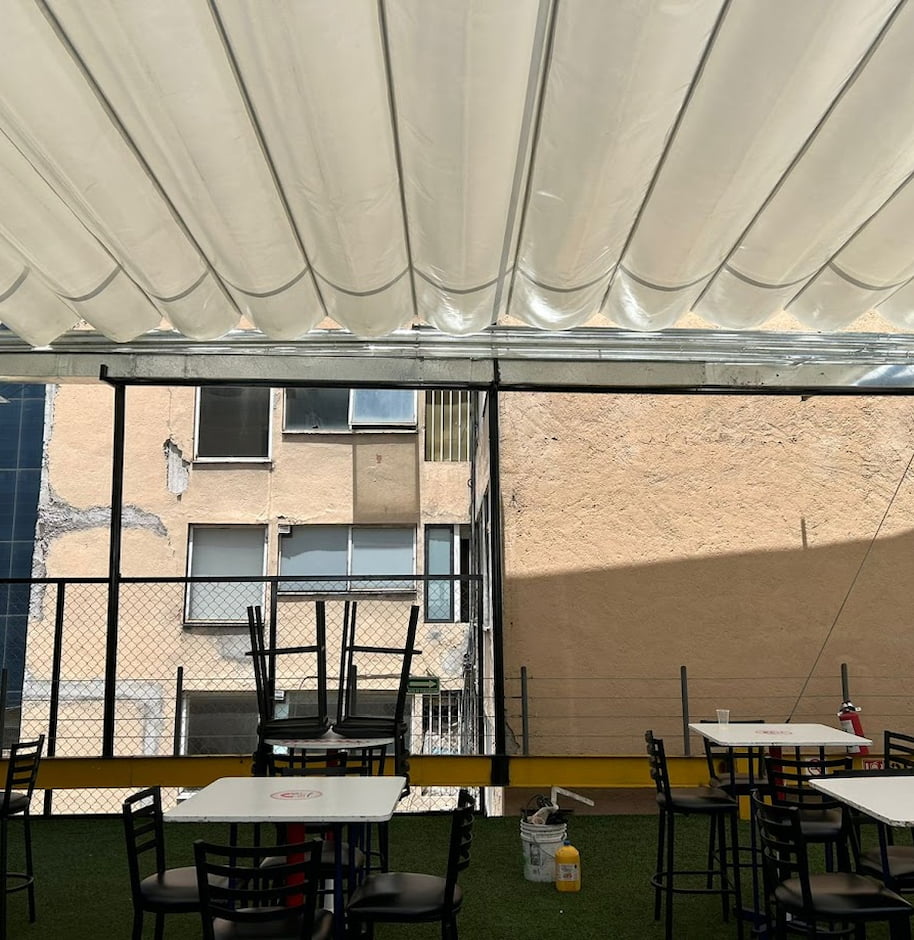 Estructura de palillería para sombra en área deportiva y centro de bateo - DIDANF