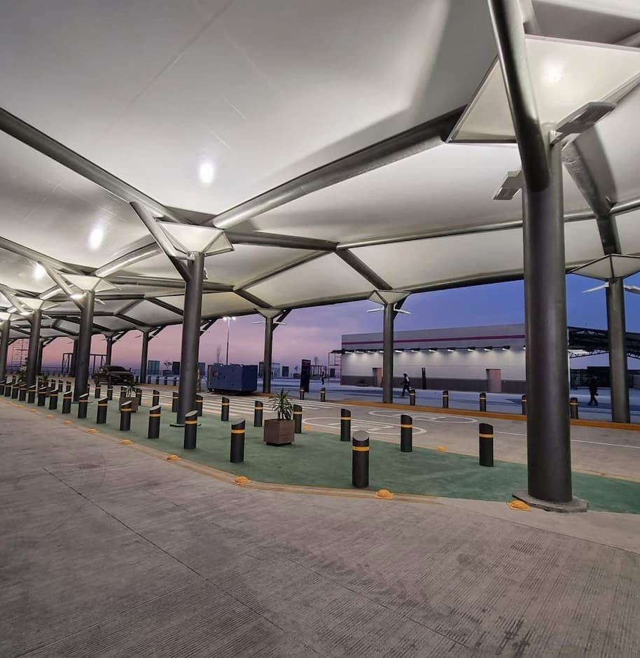 Velaria y tensoestructura en terminal del Aeropuerto AIFA - Proyecto emblemático DIDANF